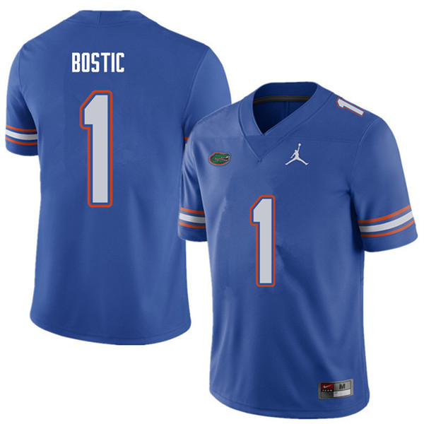 Jordan Brand Men #1 Jonathan Bostic Florida Gators College Football Jerseys Sale-Royal